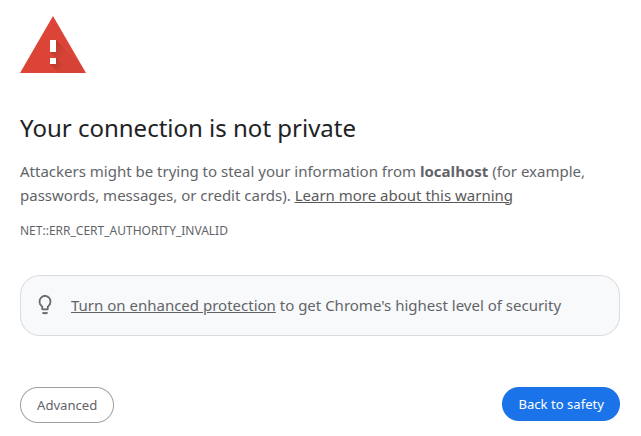 Your connection is not private
